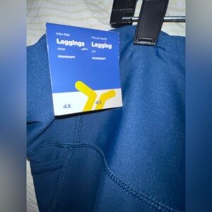 Old Navy Powersoft High Rise Cropped leggings 4X nautical twilight NWT pockets